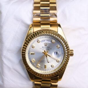 rolex master copy golden & white color watch